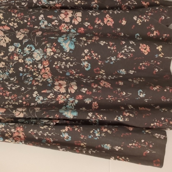 Pure j.jill boho floral asymmetric tunic neutral earthly tones organic cotton - Picture 4 of 8